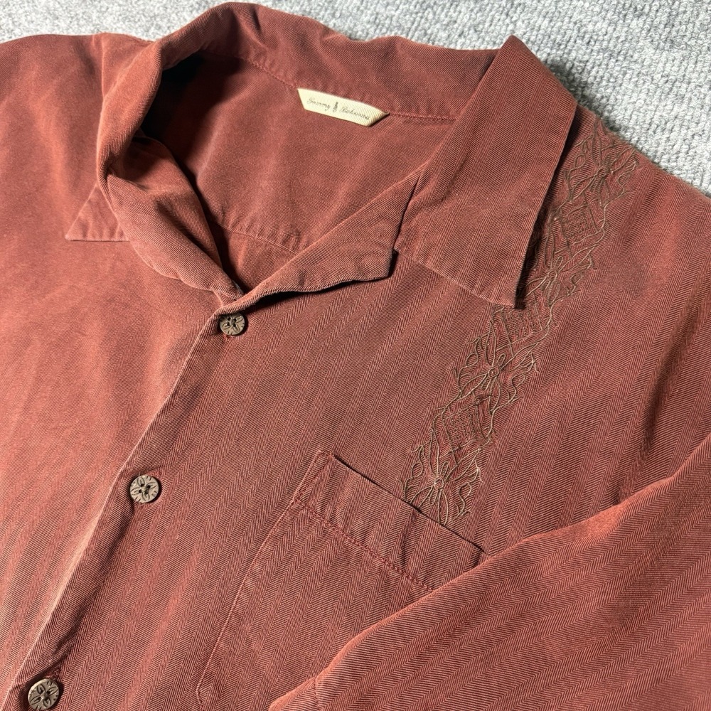Tommy Bahama Brick Red Casual Button Down Shirt